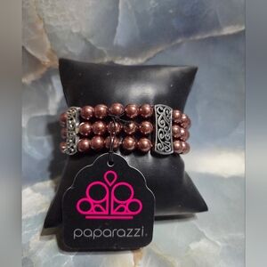 Paparazzi Rose Gold Beaded Stretch Bracelet Set